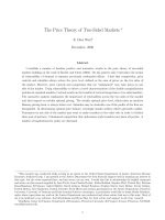 The price theory of two sided markets