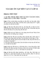 Ôn tập lớp 9 luyện thi vào lớp 10 môn Vật lý