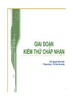Bài giảng Quản lý dự án công nghệ thông tin: Chương 7: Giai đoạn kiểm thử chấp nhận (ThS. Nguyễn Khắc Quốc)