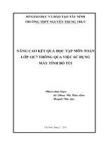 Nâng cao kết quả học tập môn toán lớp 12C7 thông qua việc sử dụng máy tính bỏ túi