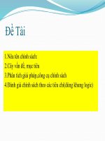 Thảo luận môn chính sách kinh tế: Chính sách nước sạch nông thôn