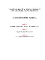 Tài liệu ôn thi nâng ngạch công chức môn kiến thức chung (version 1) mới nhất