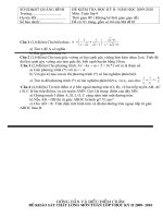 ĐỀ KIỂM TRA HỌC KỲ II TOÁN 9 SỞ GD QUẢNG BÌNH 2009-2010