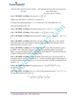 ĐỀ THI THỬ KHẢO SÁT MÔN TOÁN TRƯỚC KỲ THI QUỐC GIA 2015 -Trường Nguyễn Trung Thiên - Hà Tĩnh