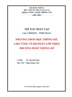 phương pháp thống kê cho ví dụ về bộ phân lớp theo phương pháp thống kê