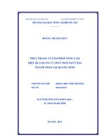 Thực trạng và giải pháp nâng cao hiệu quả quản lý chất thải nguy hại ngành than tại quảng ninh