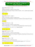 TUYỂN CHỌN 10 BÀI TOÁN THP THÔNG HAY VÀ CHỌN LỌC