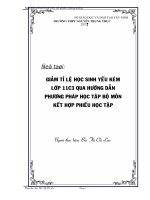 GIẢM TỈ LỆ HỌC SINH YẾU KÉM LỚP 11C3 QUA HƯỚNG DẪN PHƯƠNG PHÁP HỌC TẬP BỘ MÔN KẾT HỢP PHIẾU HỌC TẬP