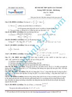 ĐỀ THI THỬ KHẢO SÁT MÔN TOÁN TRƯỚC KỲ THI QUỐC GIA 201Trường THPT Chí Linh - Hải Dương lần 1