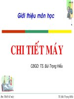 GIỚI THIỆU MÔN HỌC CHI TIẾT MÁY