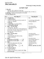 GIÁO ÁN TOÁN TUẦN 24 - LỚP 1