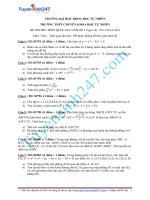 ĐỀ THI THỬ KHẢO SÁT MÔN TOÁN TRƯỚC KỲ THI QUỐC GIA 2015 -THPT Chuyên Khoa Học Tự Nhiên lần 1