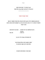 Hoàn thiện phương pháp xếp hạng tín nhiệm khách hàng doanh nghiệp tại ngân hàng đầu tư và phát triển việt nam (125t)