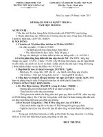 kế hoạch chuẩn bị xét thi đua