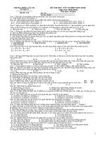 Đề thi thử TN năm học 2010 - 2011, THPT Cầu Xe