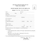 Đơn đề nghị học thi giấy phép lái xe