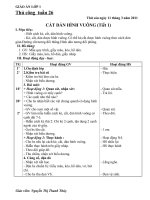 GIÁO ÁN THỦ CÔNG TUẦN 26 - LỚP 1