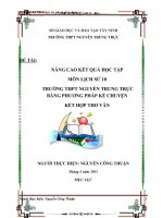 NÂNG CAO KẾT QUẢ HỌC TẬP MÔN LỊCH SỬ 10 TRƯỜNG THPT NGUYỄN TRUNG TRỰC BẰNG PHƯƠNG PHÁP KỂ CHUYỆN KẾT HỢP THƠ VĂN