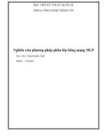 Nghiên cứu phương pháp phân lớp bằng mạng MLP