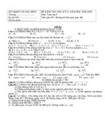 ĐỀ KIỂM TRA HỌC KỲ II TOÁN 9 SỞ GD QUẢNG BÌNH 2008 - 2009