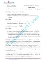 ĐỀ THI THỬ KHẢO SÁT MÔN TOÁN TRƯỚC KỲ THI QUỐC GIA 2015 -  THPT Nghèn - Hà Tĩnh