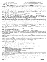 Đề thi thử ĐH lần 2 -2011. Môn Hóa học khối AB