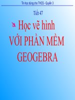 học vẽ hình với phàn mềm geogebra
