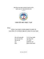 Nâng cao chất lượng dịch vụ bảo vệ tại công ty cổ phần dịch vụ bảo vệ Sao Việt