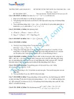 ĐỀ THI THỬ KHẢO SÁT MÔN TOÁN TRƯỚC KỲ THI QUỐC GIA 2015 -  Trường THPT Lạng Giang số 1