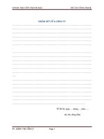 ĐỒ ÁN CHUYÊN NGÀNH CÔNG NGHỆ MAY ĐỀ TÀI: TRIỂN KHAI QUẢN LÝ CHẤT LƯỢNG THEO TIÊU CHUẨN 5S TẠI DOANH NGHIỆP MAY