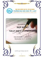 BÁO CÁO ĐỀ TÀI HỢP ĐỒNG NHẬN DIỆN VÀ PHÂN LOẠI