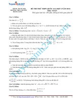 ĐỀ THI THỬ KHẢO SÁT MÔN TOÁN TRƯỚC KỲ THI QUỐC GIA 2015 - THPT Chuyên Thăng Long - Hà Nội