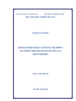Đánh giá hiện trạng và đề xuất hệ thống cây trồng trên địa bàn huyện yên lạc, tỉnh vĩnh phúc