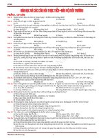 HÓA HỌC THPT - HÓA HỌC VÀ CÁC CÂU HỎI THỰC TIỄN BẢO VỆ MÔI TRƯỜNG