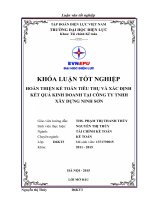 HOÀN THIỆN KẾ TOÁN TIÊU THỤ VÀ XÁC ĐỊNH  KẾT QUẢ KINH DOANH TẠI CÔNG TY TNHH  XÂY DỰNG NINH SƠN