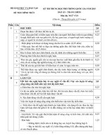 Đáp án môn văn kỳ thi THPT quốc gia năm 2015