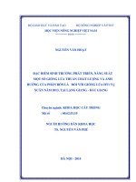 Đặc điểm sinh trưởng phát triển, năng suất một số giống lúa thuần chất lượng và ảnh hưởng của phân bón lá đối với giống lúa HT1 vụ xuân năm 2013, tại lạng giang   bắc giang