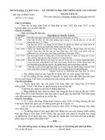 Đề thi môn Lịch sử kỳ thi THPT quốc gia năm 2015