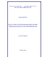 Quản lý công tác dân số kế hoạch hóa gia đình trên địa bàn huyện gia lâm thành phố hà nội