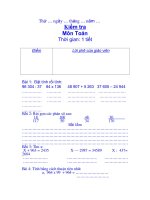 Kiểm tra cuối kì II lớp 4 năm học 2010-2011