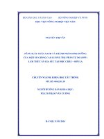 Năng suất chất xanh và thành phần dinh dưỡng của một số giống cao lương thụ phấn tự do (OPV) làm thức ăn gia súc tại mộc châu   sơn la