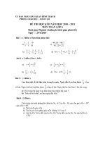 Đề thi chính thức HKII toán 6 quận Bình Thạnh