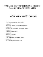Tài liệu ôn thi nâng ngạch từ cán sự lên chuyên viên 2015 (tham khảo thi công chức)