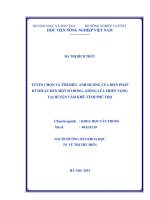 Tuyển chọn và tìm hiểu ảnh hưởng của biện pháp kĩ thuật đến một số dòng, giống lúa triển vọng tại huyện cẩm khê   tỉnh phú thọ