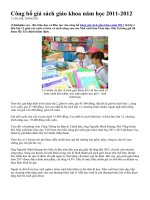 CÔNG BỐ GIÁ SÁCH GIÁO KHOA NĂM HỌC 2011-2012