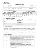 ĐỀ CƯƠNG MÔN HỌC BUSINESS LAW 5-2013