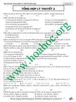 HÓA HỌC THPT - TỔNG HỢP LÝ THUYẾT HÓA HỌC