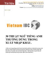 30 thuật ngữ tiếng anh thường dùng trong xuất nhập khẩu