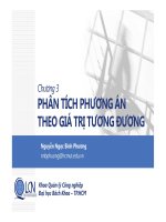 [Lập và phân tích dự án cho kỹ sư] Bài 3- Phân tích phương án theo giá trị tương đương