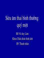 Siêu âm thai bình thường quý 1.PPT